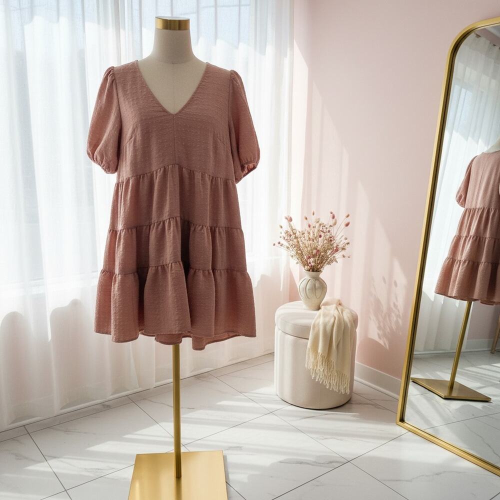 Women's Lumière Sexy Romantic Tiered Cottagecore Summer Relaxed Fit Dress S